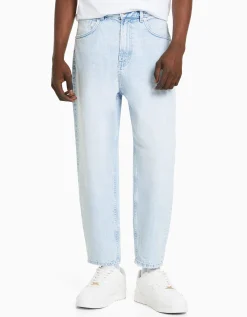 BERSHKA Jeans loose Bleu lavé Store
