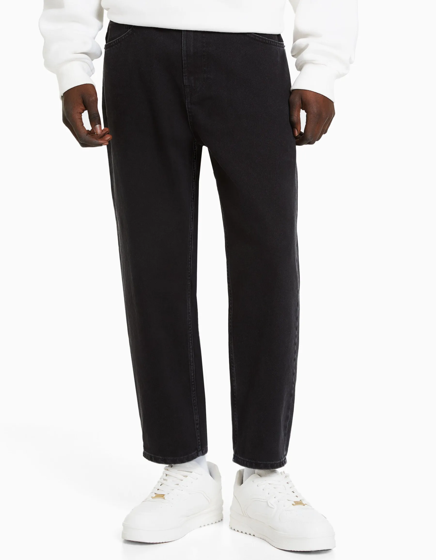 BERSHKA Jeans loose Noir Shop