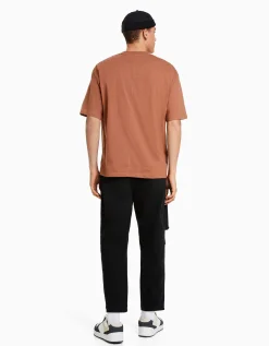 BERSHKA Jeans loose déchirés Blanc Outlet