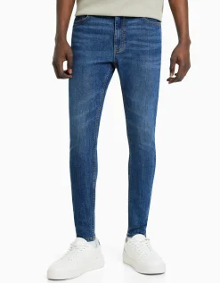 BERSHKA Jeans super skinny Blanc Sale