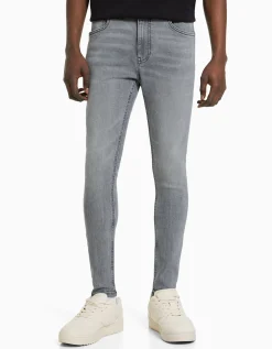 BERSHKA Jeans super skinny Blanc Shop