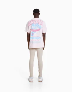 BERSHKA Jeans super skinny déchirés Blanc Online