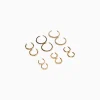 BERSHKA Lot 6 boucles d’eilles anneau Or New