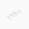 BERSHKA Lot 3 boucles d’oreilles anneau Argent Discount