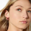 BERSHKA Lot 5 boucles d’eilles anneaux émail Or Discount