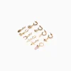 BERSHKA Lot 10 boucles d’eilles ear cuff croix Or Clearance