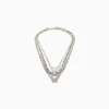 BERSHKA Lot 4 colliers à maillons papillon Argent Sale
