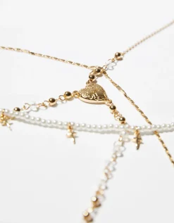 BERSHKA Lot 3 colliers croix chaîne Or Shop
