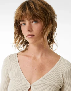 BERSHKA Lot 3 paires de boucles d’eilles créoles fines texturées Or Cheap