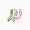 BERSHKA Lot 3 paires de chaussettes imprimées Blanc New