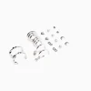 BERSHKA Lot sw 9 paires de boucles d'oreilles minimal Argent Flash Sale