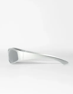 BERSHKA Lunettes chromées Argent Discount