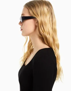 BERSHKA Lunettes de soleil Noir Outlet