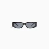 BERSHKA Lunettes de soleil détail métallisé Noir Fashion