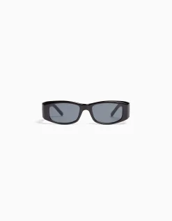 BERSHKA Lunettes de soleil détail métallisé Noir Fashion
