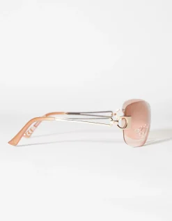 BERSHKA Lunettes de soleil monoverre Rose Best