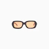 BERSHKA Lunettes de soleil ovales Orange Sale