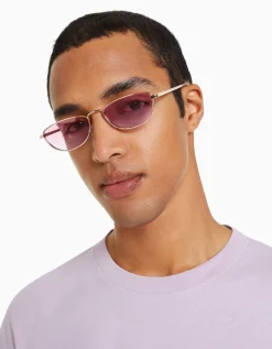 BERSHKA Lunettes de soleil ovales Grenade Best Sale