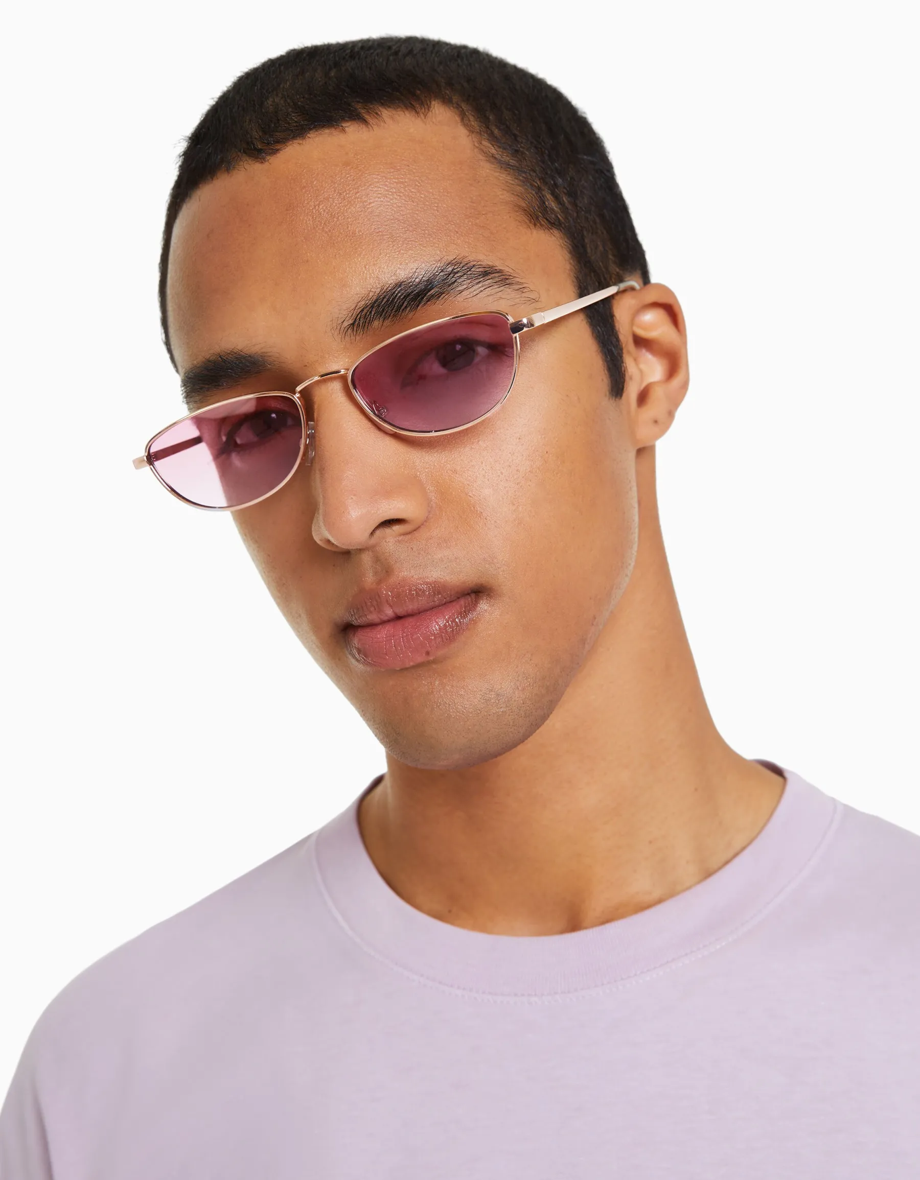 BERSHKA Lunettes de soleil ovales Grenade Best Sale