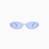 BERSHKA Lunettes de soleil ovales colorées Bleu Cheap