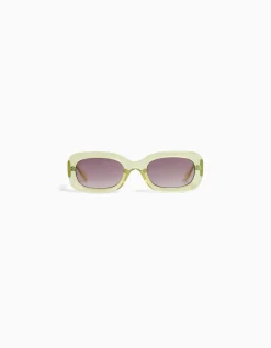 BERSHKA Lunettes de soleil rectangulaires Vert Sale
