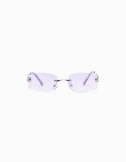 BERSHKA Lunettes de soleil sans monture détail Violet Cheap