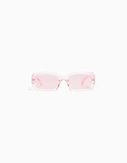 BERSHKA Lunettes de soleil transparentes Rose Best Sale