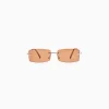 BERSHKA Lunettes rectangulaires sans monture Marron Shop