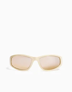 BERSHKA Lunettes vélo colorées Beige Shop