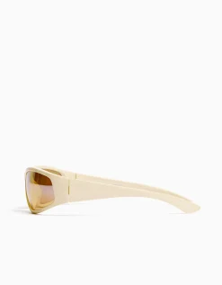 BERSHKA Lunettes vélo colorées Beige Shop