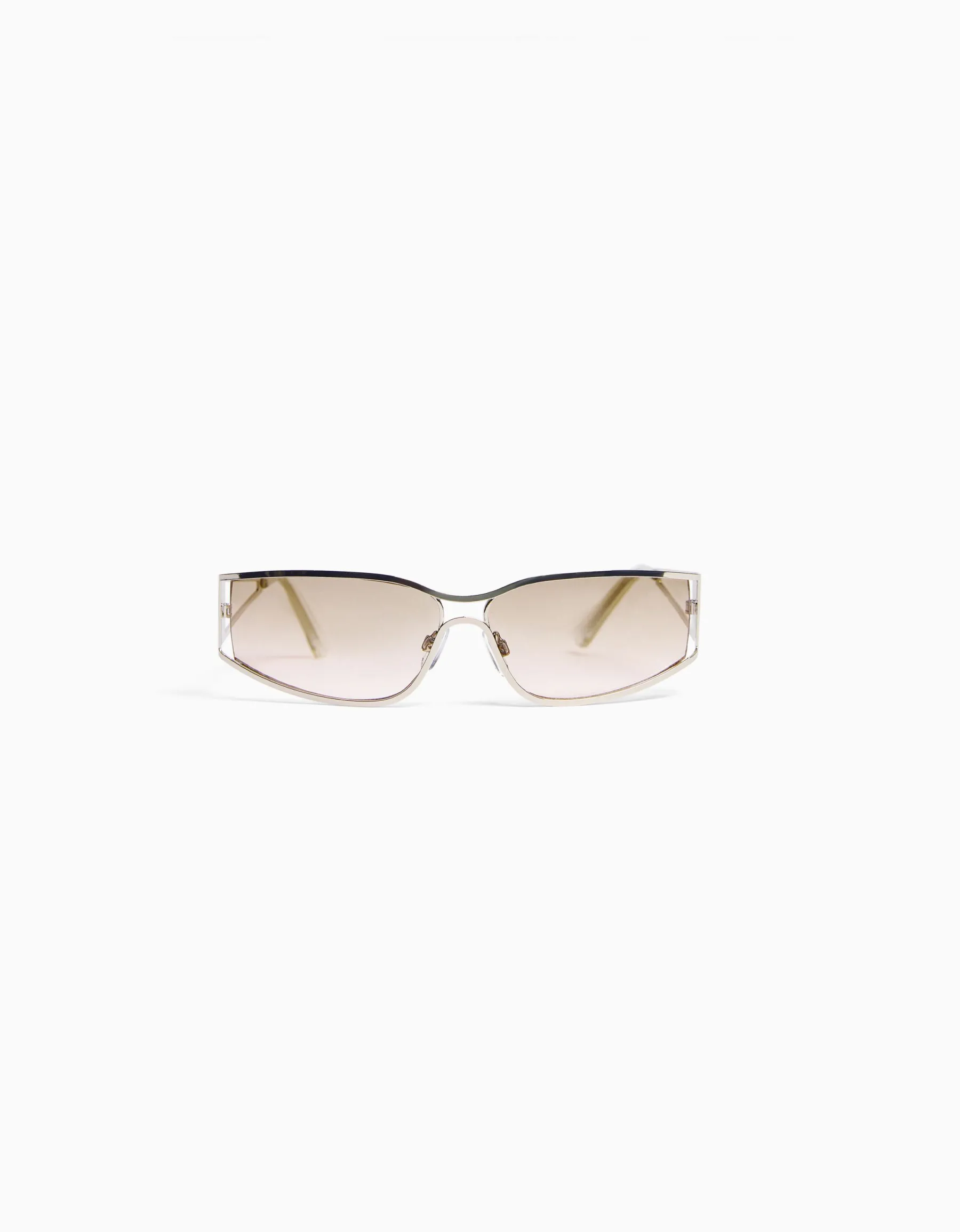 BERSHKA Lunettes vélo métalliques Bleu Clearance