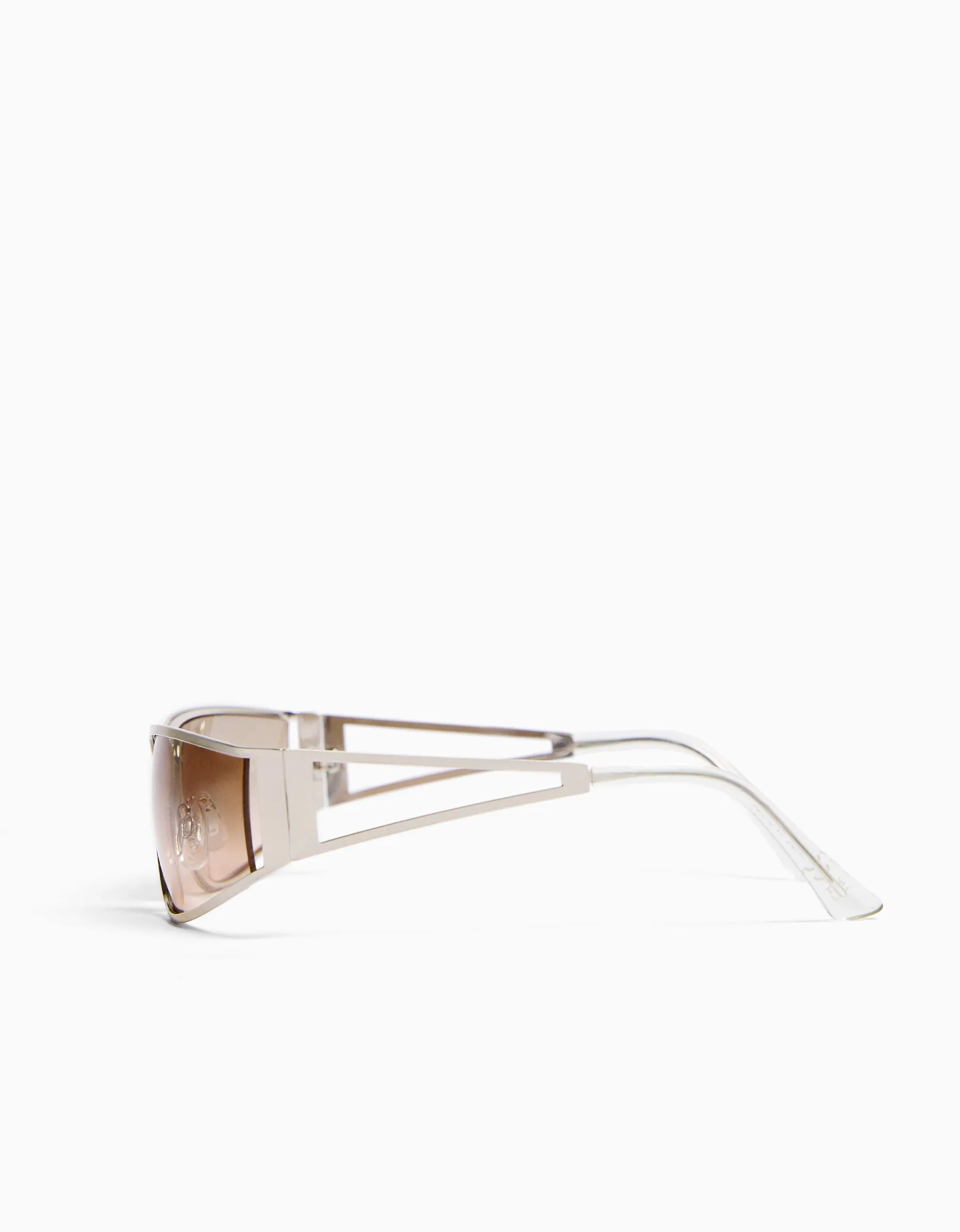 BERSHKA Lunettes vélo métalliques Bleu Clearance