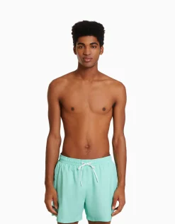 BERSHKA Maillot de bain basique Bleu turquoise Fashion