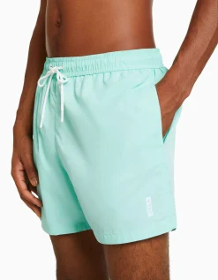 BERSHKA Maillot de bain basique Bleu turquoise Fashion