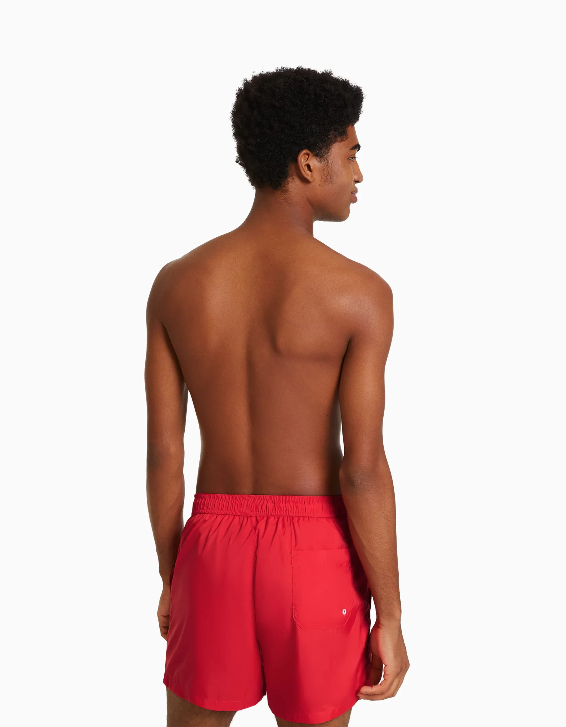 BERSHKA Maillot de bain basique Bleu turquoise Clearance