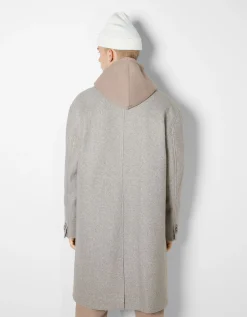 BERSHKA Manteau confort Camel Fashion