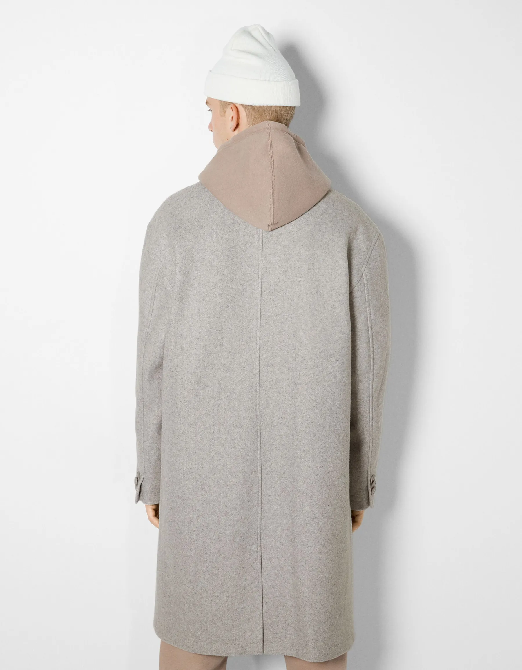BERSHKA Manteau confort Camel Fashion