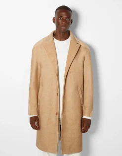 BERSHKA Manteau confort Camel Store
