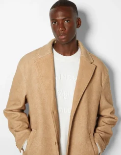 BERSHKA Manteau confort Camel Store
