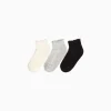 BERSHKA Pack 3 paires de socquettes Noir Fashion