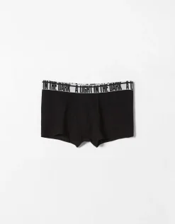 BERSHKA Pack 3 boxers lettering Noir Hot