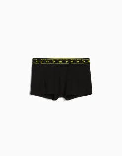 BERSHKA Pack 3 boxers taille imprimée fluo Noir Clearance