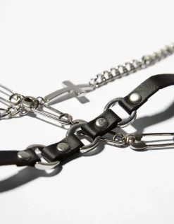 BERSHKA Pack 5 bracelets épingle à nourrice Noir Store
