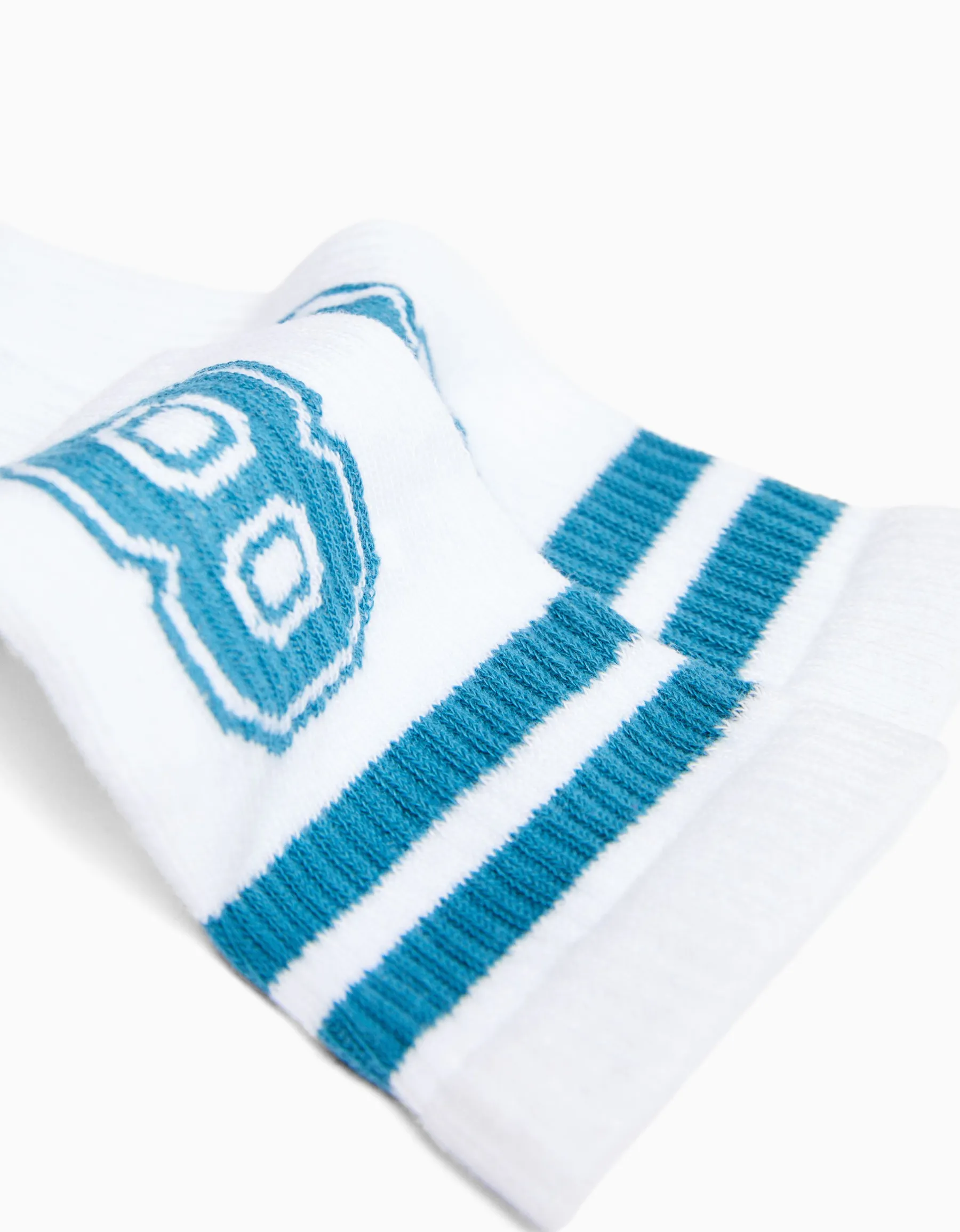 BERSHKA Pack 3 chaussettes chiffre Blanc Cheap