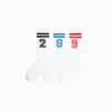 BERSHKA Pack 3 chaussettes chiffre Blanc Store