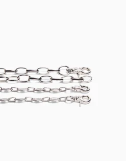 BERSHKA Pack 2 colliers à maillons Argent Hot