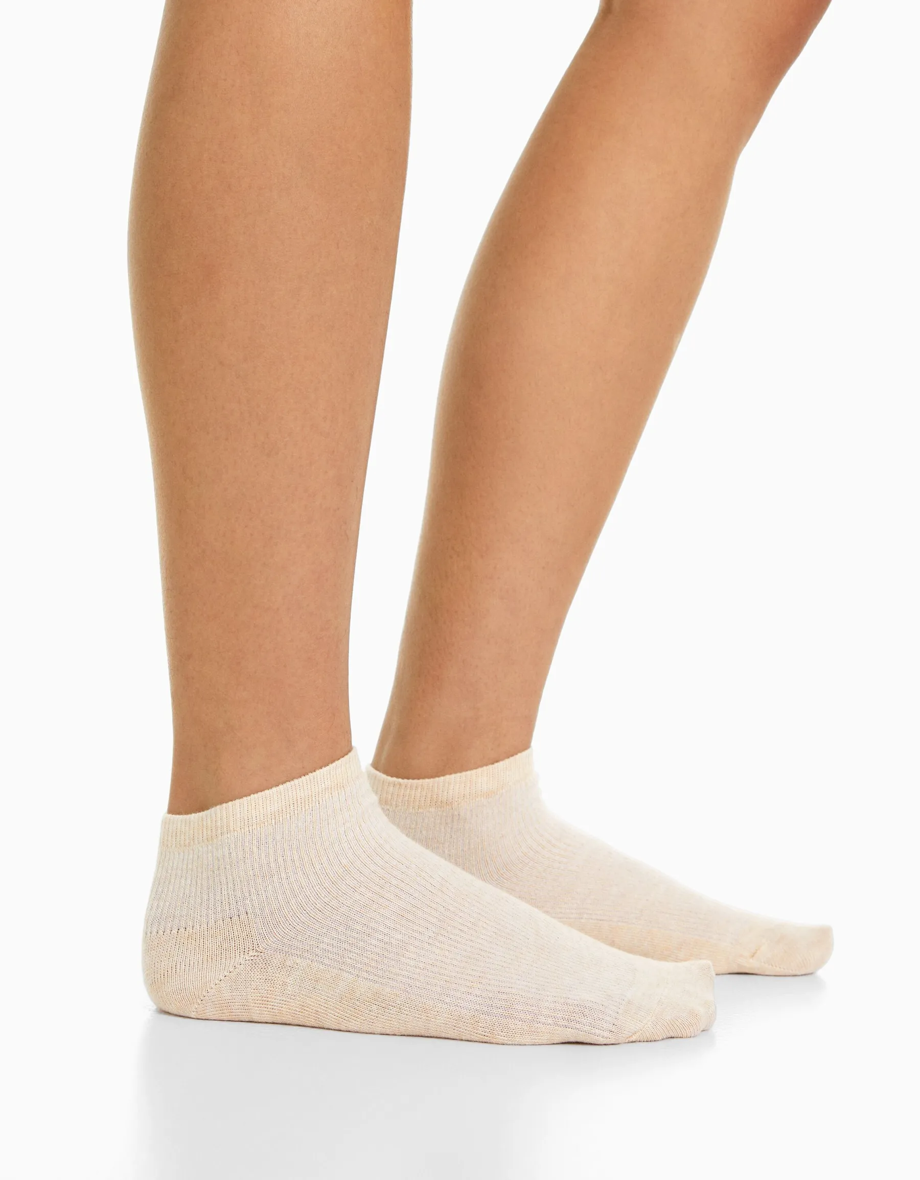 BERSHKA Pack de 4 paires de socquettes Sable Hot