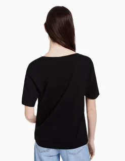 BERSHKA Pack 2 T-shirts manches courtes col V regular fit Multicouleur Best