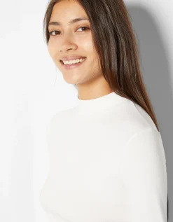 BERSHKA Pack 2 T-shirts manches longues col montant Multicouleur Discount