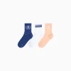 BERSHKA Pack de 3 paires de chaussettes sport Orange Best